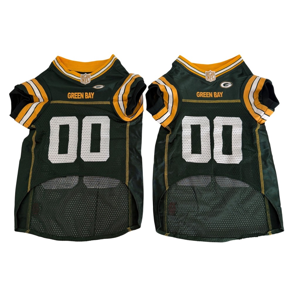 Bundle Green Bay Packers NFL Dog Jersey Size Large Football‎ Pet Apparel